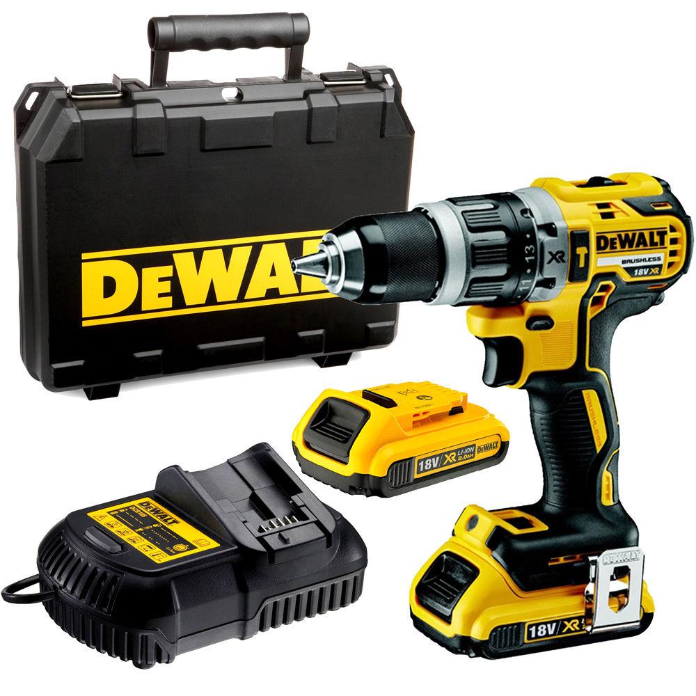 Buy Dewalt 18V Brushless Hammer Drill G2 +2X 2Ah Batt DCD796D2-QW from Power Tool Services - Image 1 | Best Price