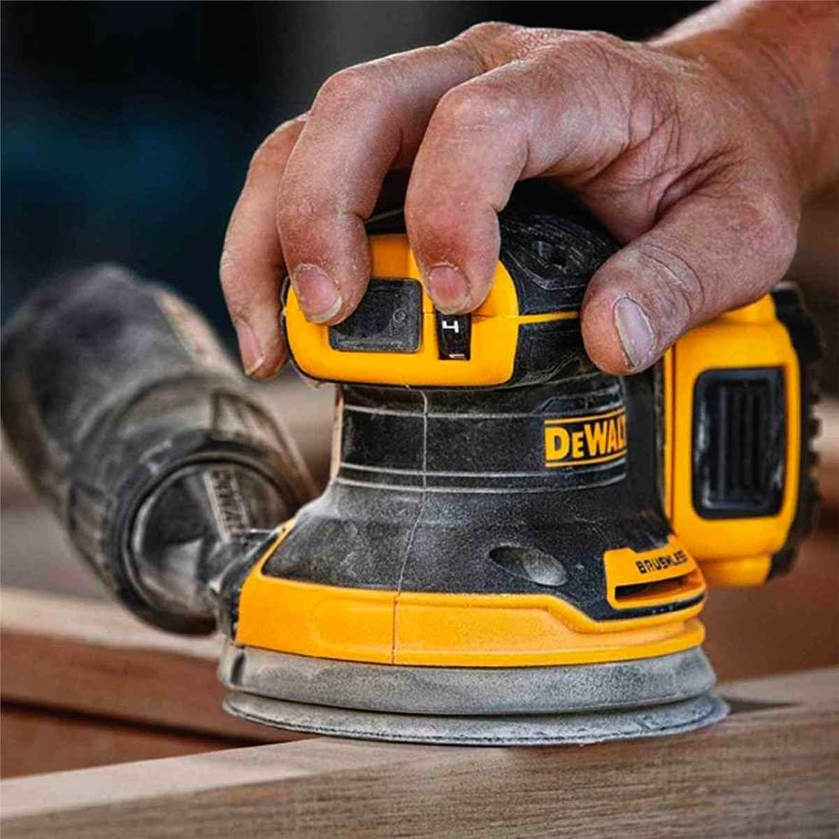 Buy Dewalt 18V Cordless Brushless 125mm Orbital Sander DCW210NT from Power Tool Services - Image 5 | Best Price