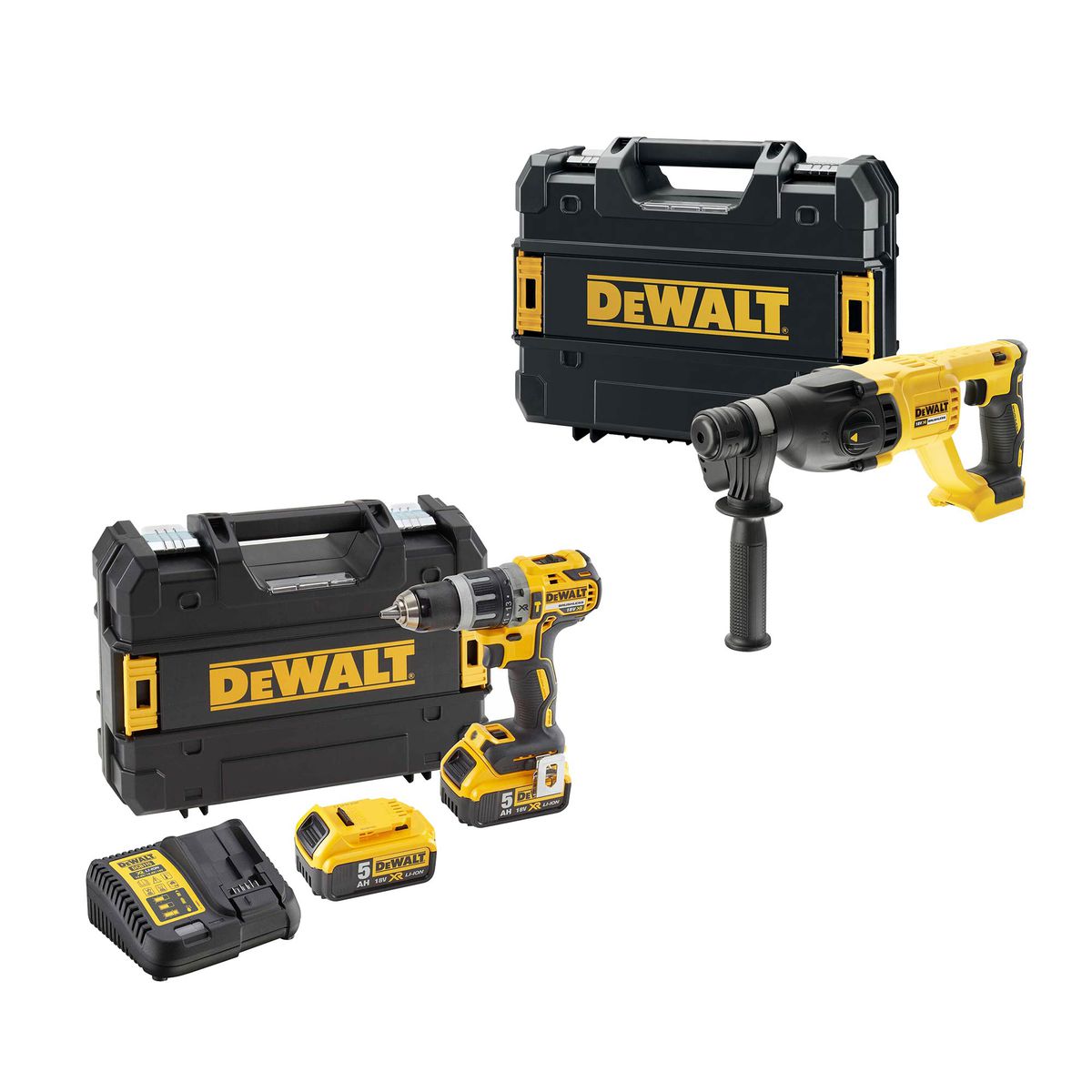 Dewalt 18V Cordless Rotary & Hammer Drill Combo Kit COMBO85 Power Tool Services