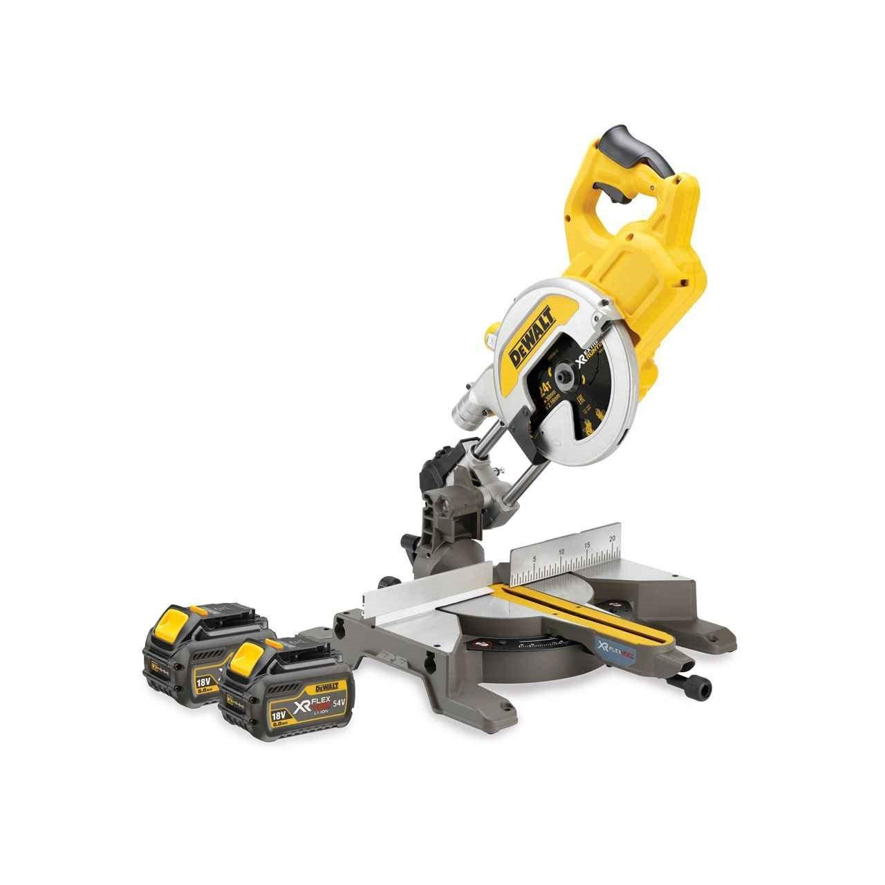 Buy Dewalt 54V 216Mm Cordless Brushless Mitre Saw DCS777T2-QW from Power Tool Services - Image 1 | Best Price
