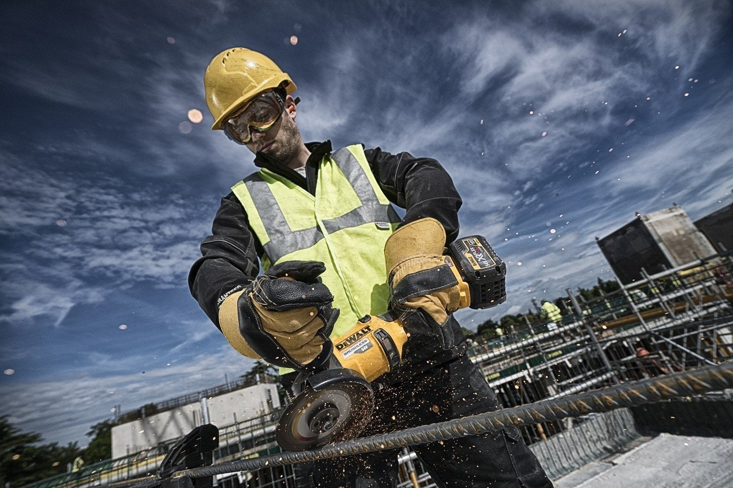 Buy Dewalt 54V 54V Brushless Angle Grinder with Batteries DCG414T2 from Power Tool Services - Image 6 | Best Price