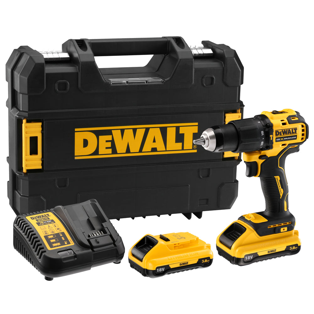 Buy Dewalt Atomic 18V Ultra Compact Brushless Hammer Drill DCD709L2T from Power Tool Services - Image 1 | Best Price