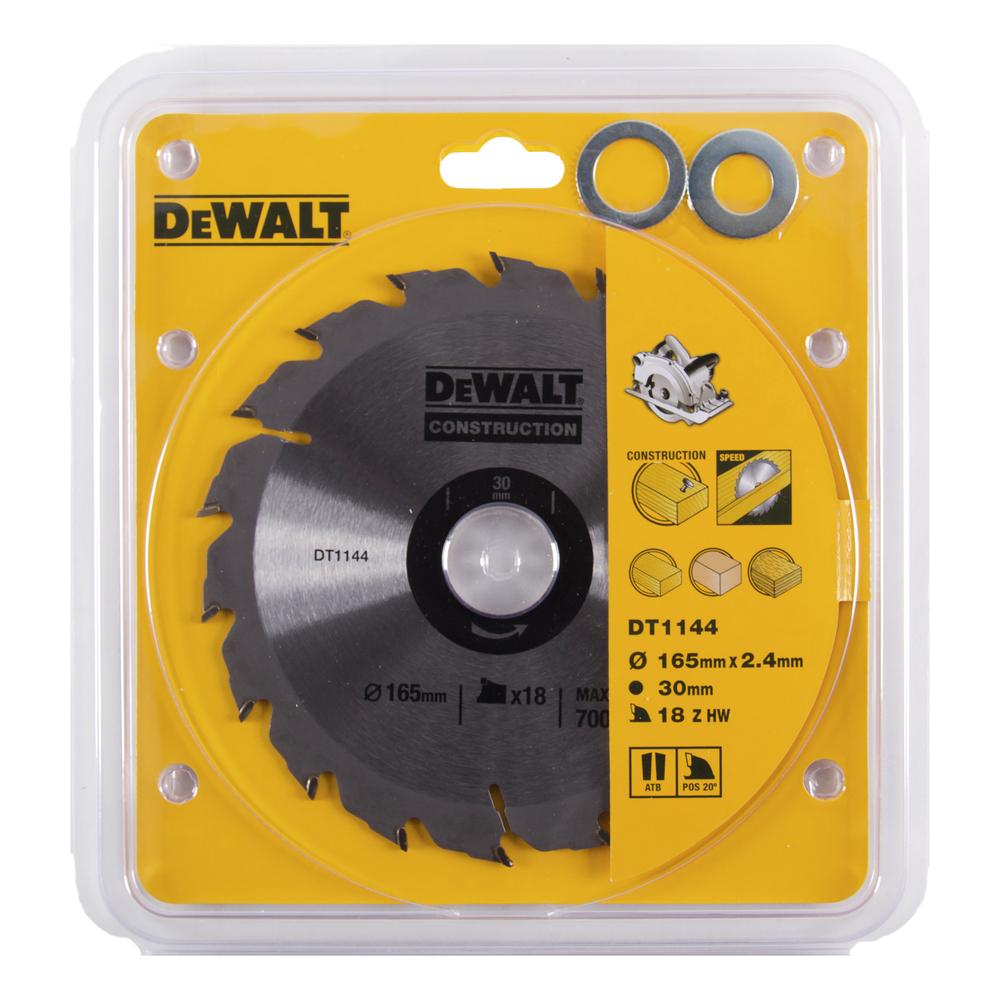 Buy Dewalt Circular Saw Blade 165 X 30Mm 18T DT1144-QZ from Power Tool Services - Image 1 | Best Price