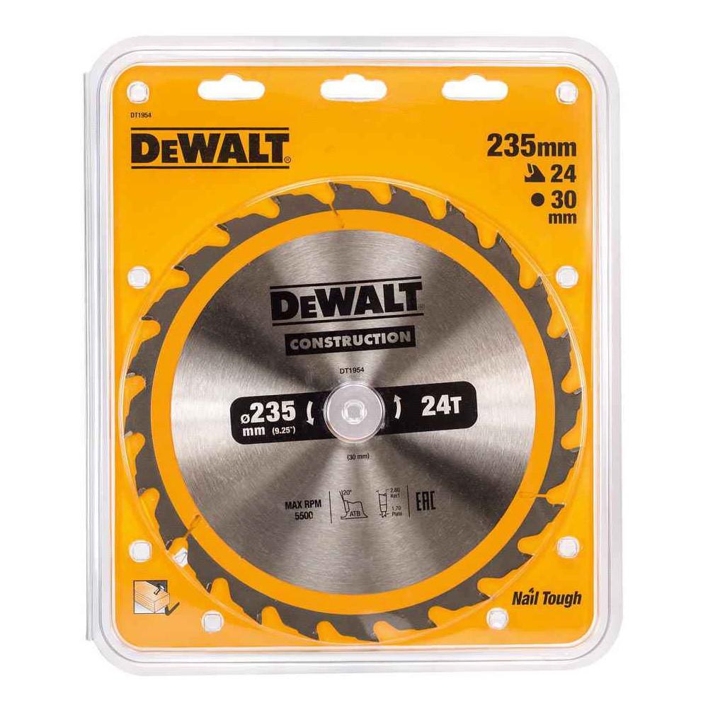 Buy Dewalt Circular Saw Blade 235 X 30Mm 24T DT1954-QZ from Power Tool Services - Image 1 | Best Price