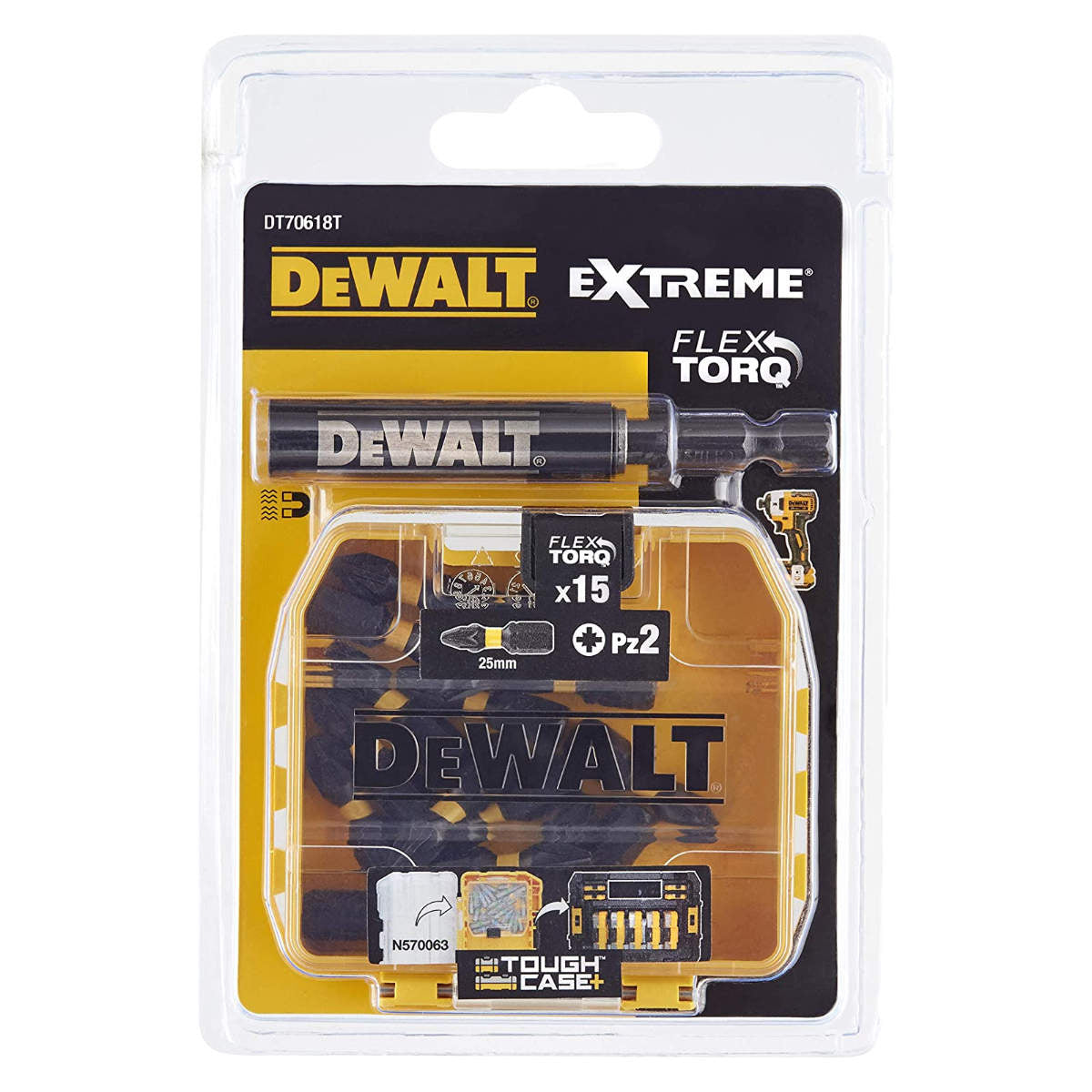 Buy Dewalt Flextorq 16pc PZ2 Bulk Pack DT70618T from Power Tool Services - Image 1 | Best Price