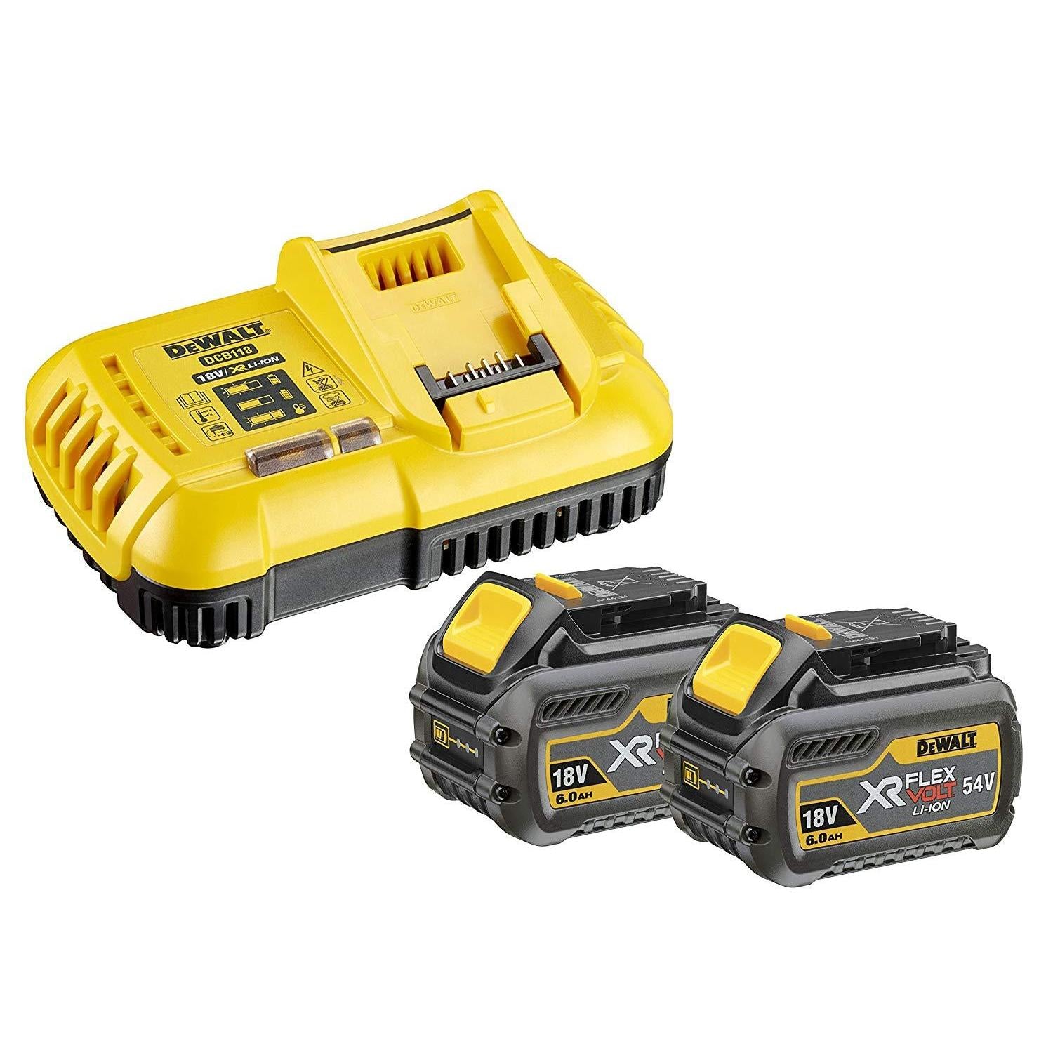 Dewalt Flexvolt 54V Battery Charger Kits 6Ah DCB118T2
