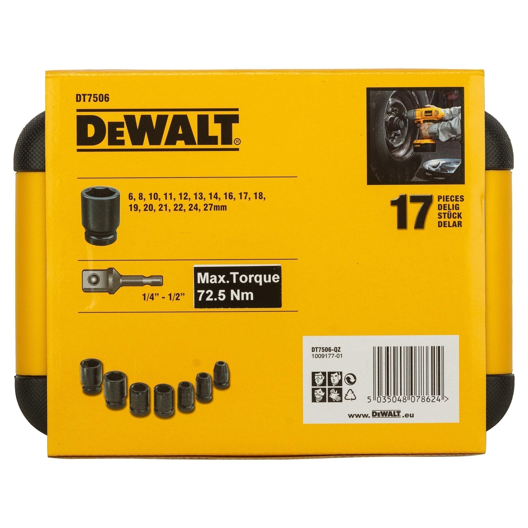 Buy Dewalt Impact Socket Set 17PC DT7506-QZ from Power Tool Services - Image 2 | Best Price