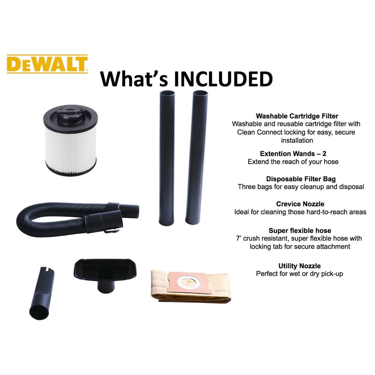 Buy Dewalt Portable 15L Wet Dry Vacuum Cleaner DXV15T from Power Tool Services - Image 4 | Best Price