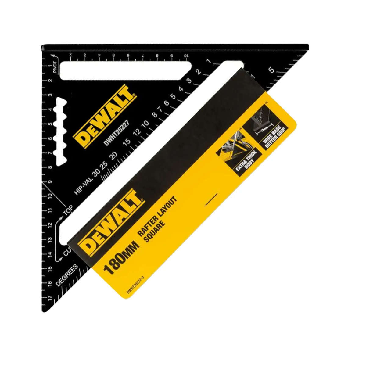 Buy Dewalt Premium Rafter Speed Square 18cm DWHT25227-0 from Power Tool Services - Image 3 | Best Price