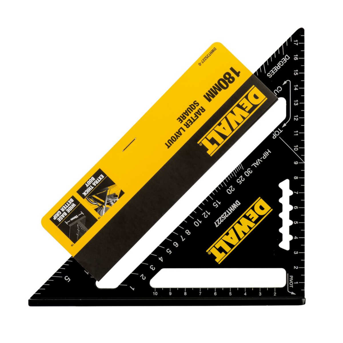 Buy Dewalt Premium Rafter Speed Square 18cm DWHT25227-0 from Power Tool Services - Image 2 | Best Price