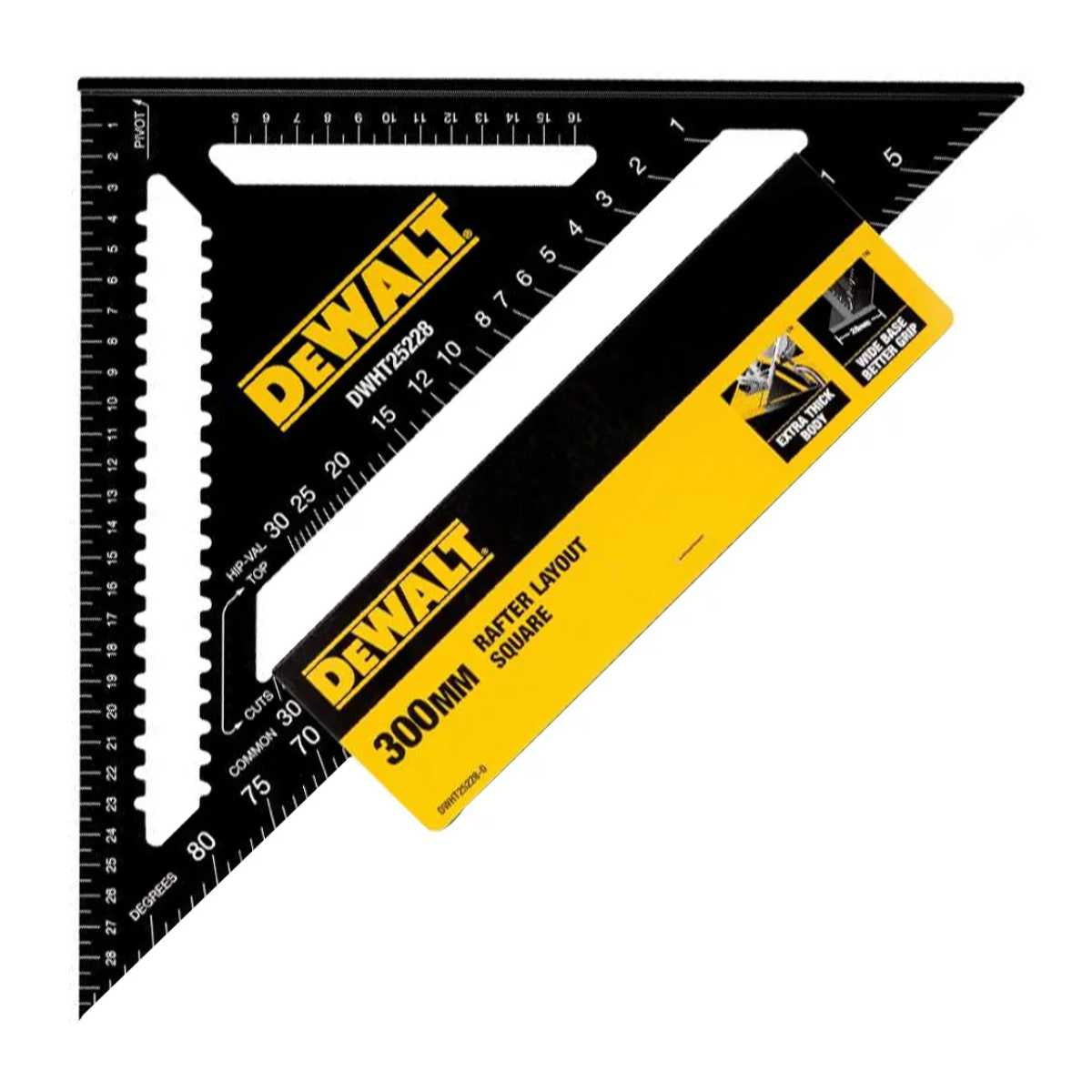 Buy Dewalt Premium Rafter Speed Square 30cm DWHT25228-0 from Power Tool Services - Image 3 | Best Price
