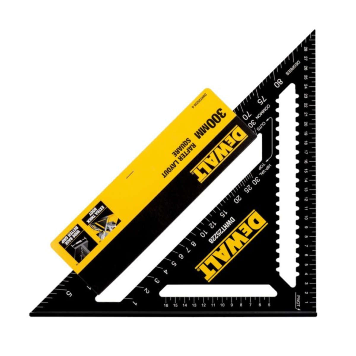 Buy Dewalt Premium Rafter Speed Square 30cm DWHT25228-0 from Power Tool Services - Image 2 | Best Price
