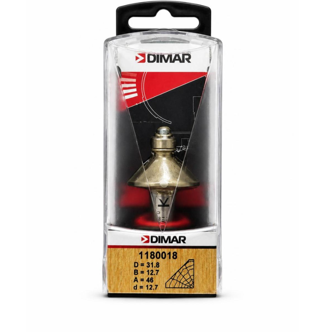 Dimar Chamfer Router Bit, 45°, Shank 1/2" 31.8mm