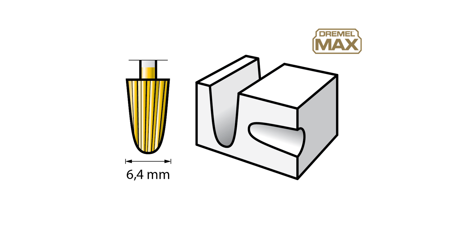 Buy Dremel Carving Bit (117DM) from Power Tool Services - Image 3 | Best Price