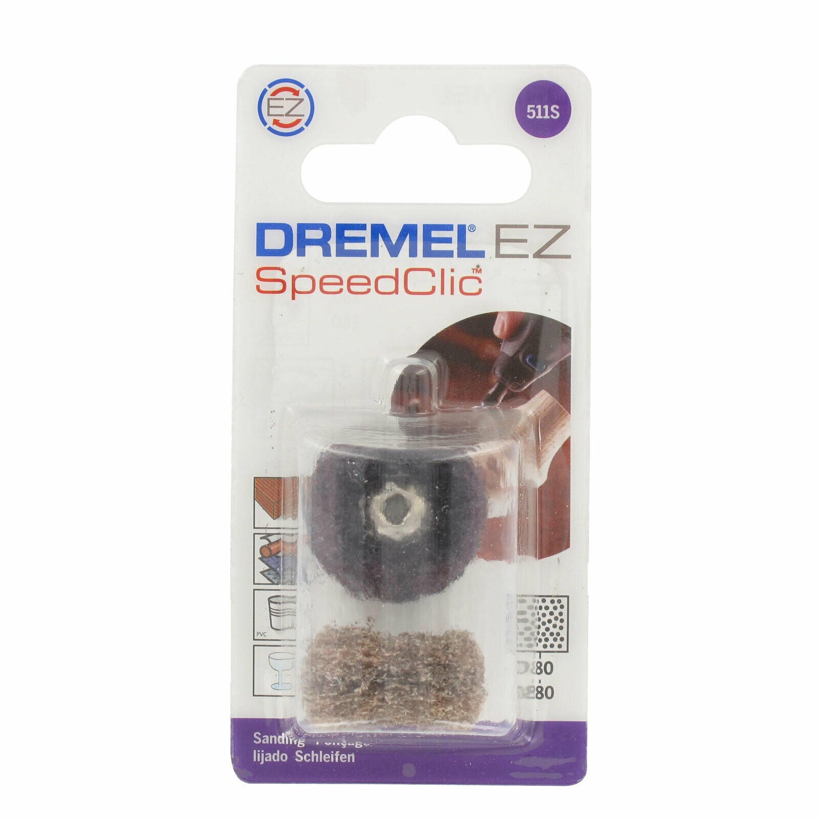 Buy Dremel EZ SpeedClic: Finishing Abrasive Buffs 180 & 280 grit (511S) from Power Tool Services - Image 1 | Best Price