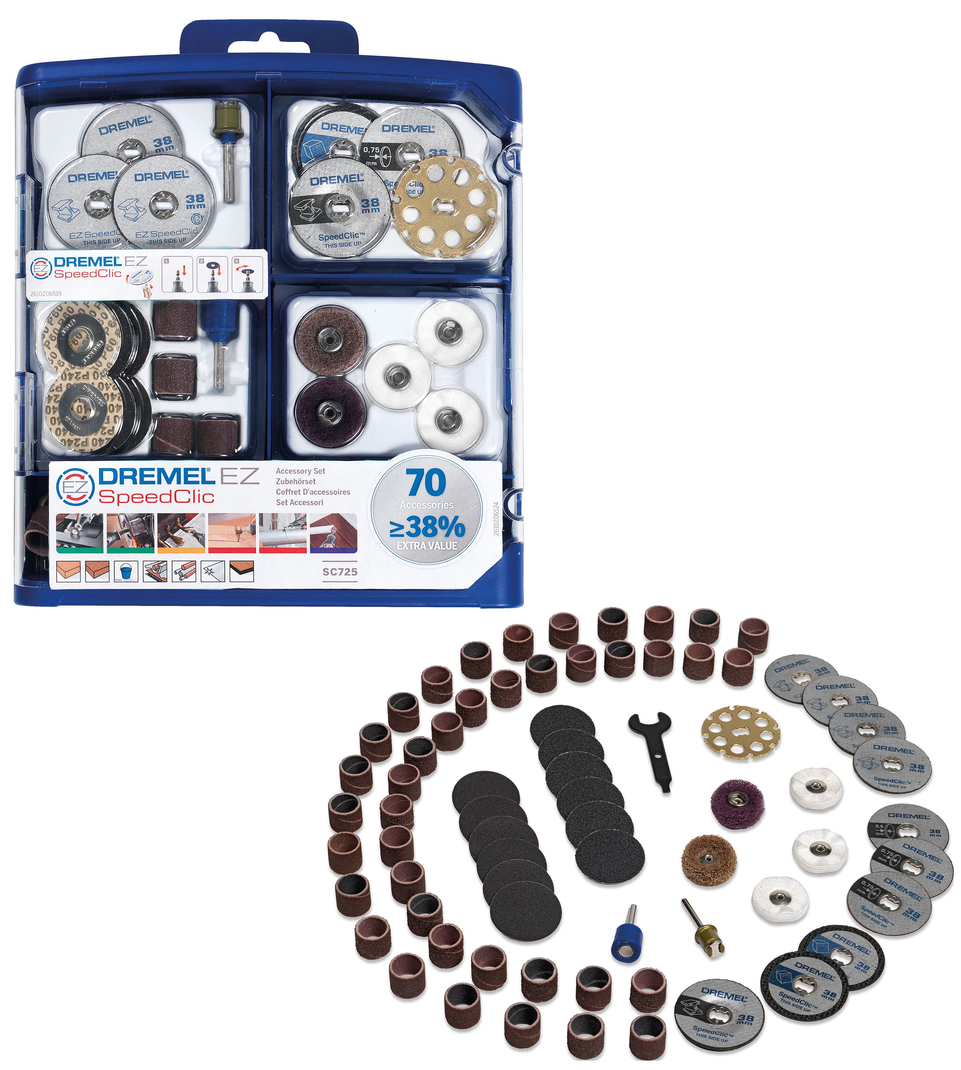 Buy Dremel Ez Speedclic Multipurpose Accessory Set (Sc725) from Power Tool Services - Image 1 | Best Price