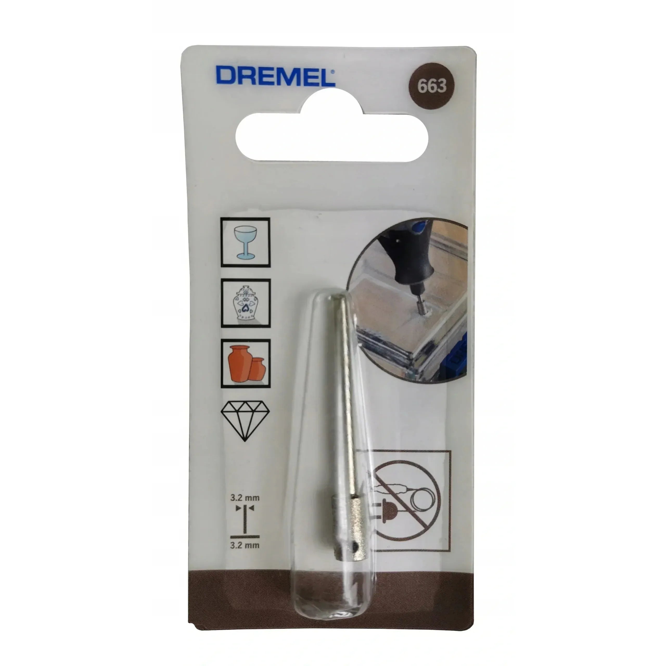 Buy Dremel Glass Drilling Bit (663) from Power Tool Services - Image 1 | Best Price