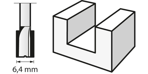 Buy Dremel Router Bit (HSS) 6,4 mm (654) from Power Tool Services - Image 3 | Best Price