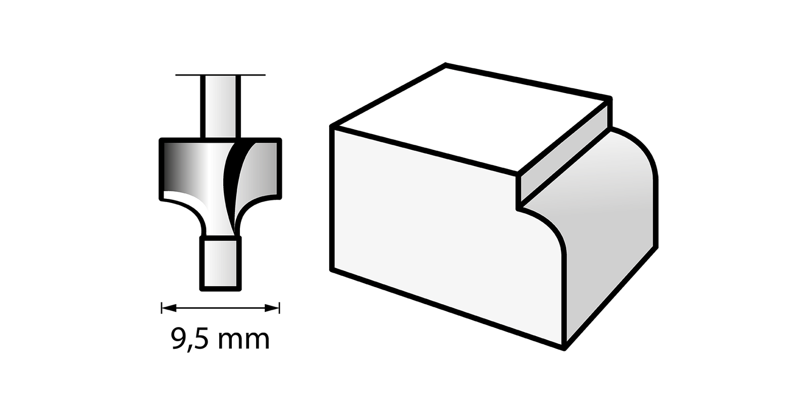 Buy Dremel Router Bit (HSS) 9,5 mm (612) from Power Tool Services - Image 3 | Best Price