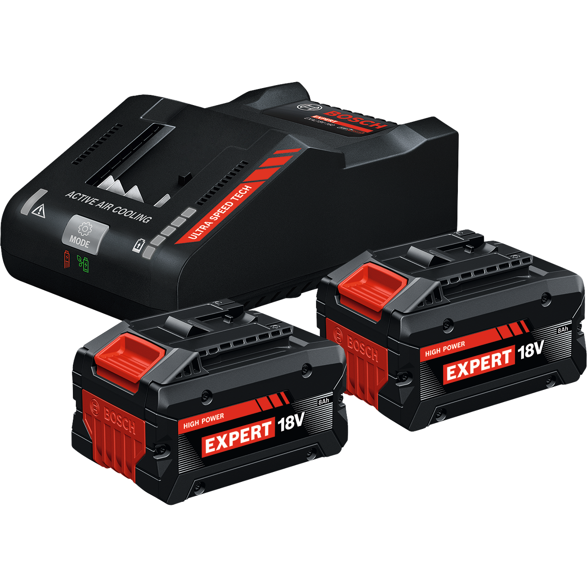Bosch Professional Starter Set EXPERT 2x EXBA18V-80 + EXAL18V-160 1600