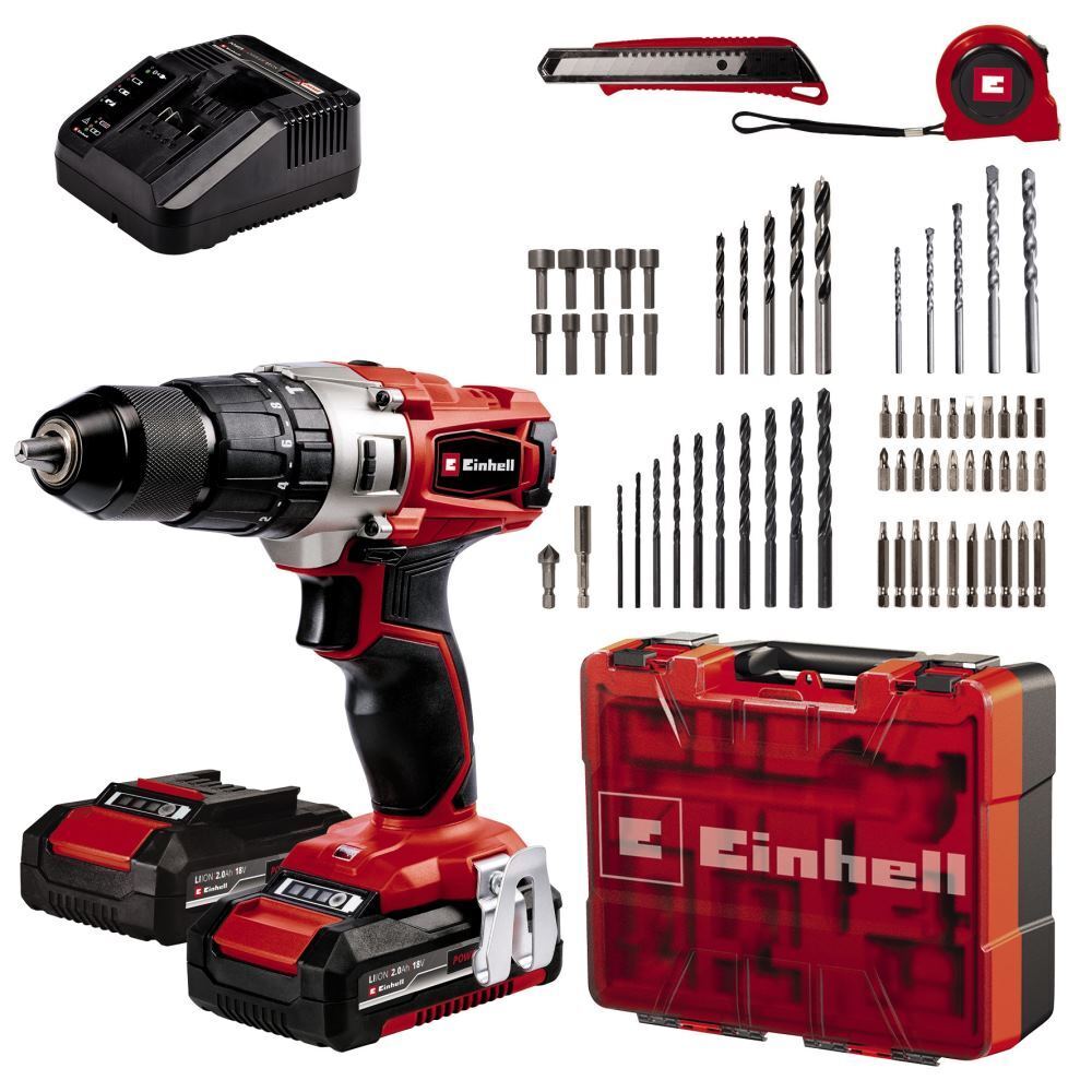 Einhell Cordless Impact Drill TE CD 18 2 Li i 64 2x2