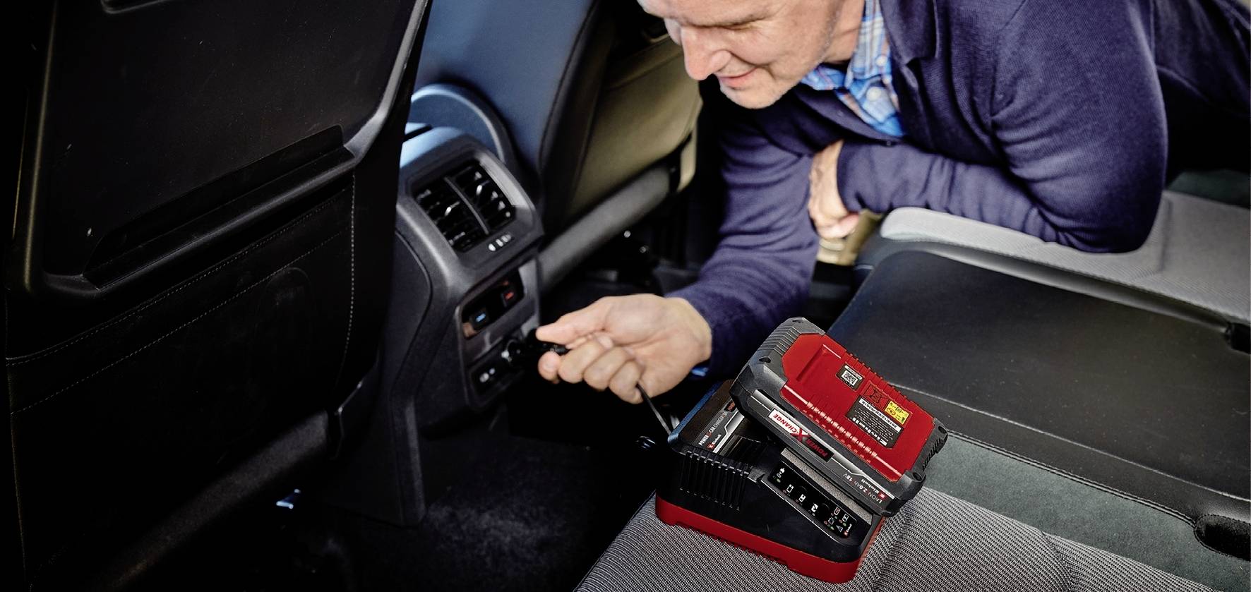 Buy Einhell Power X Car Charger 3A from Power Tool Services - Image 2 | Best Price