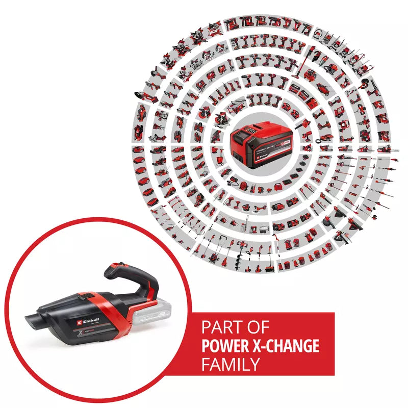 Buy Einhell Cordless Vacuum Cleaner TE-HV 18/06 Li - Solo from Power Tool Services - Image 3 | Best Price