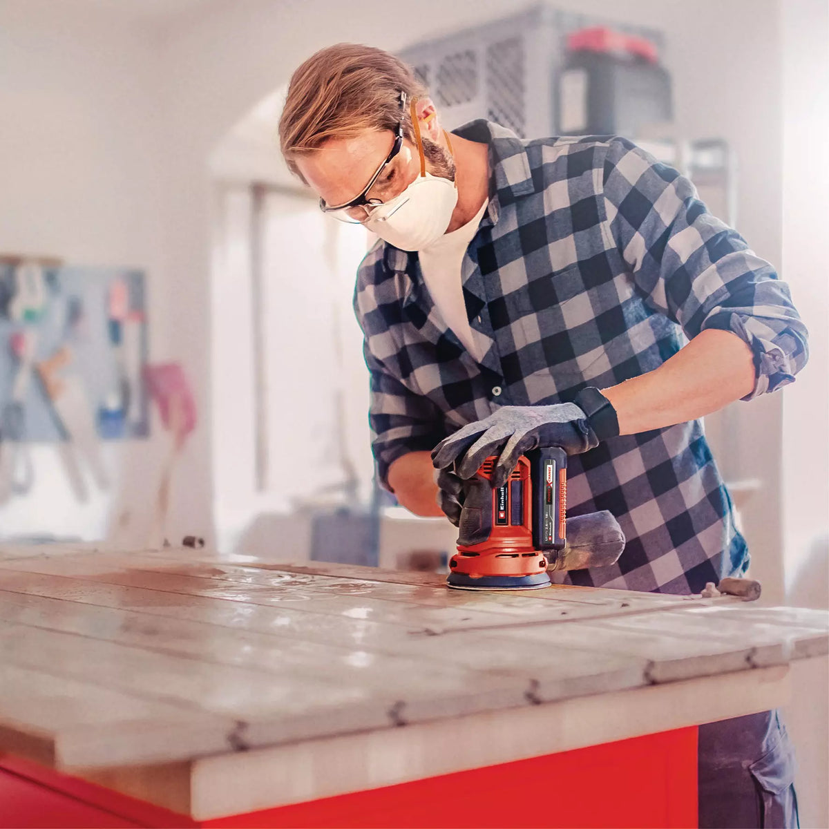 Einhell Random Orbital Sander 125mm 18V TE-RS 18 Li-Solo 5 - Power Tool Services