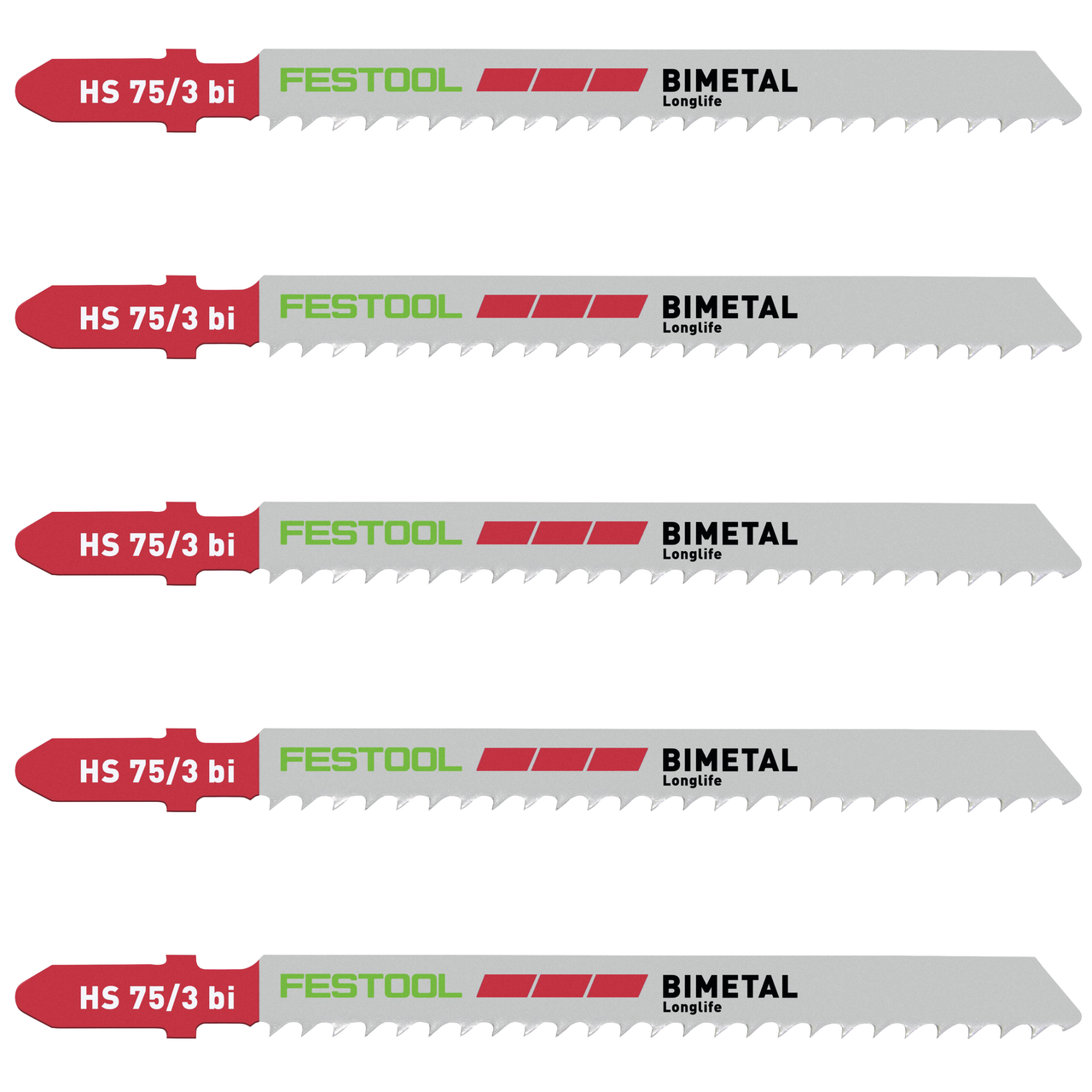 Buy Festool Jigsaw blade PLASTICS SOLID MATERIAL HS 75/3 BI/5 204336 from Power Tool Services - Image 1 | Best Price