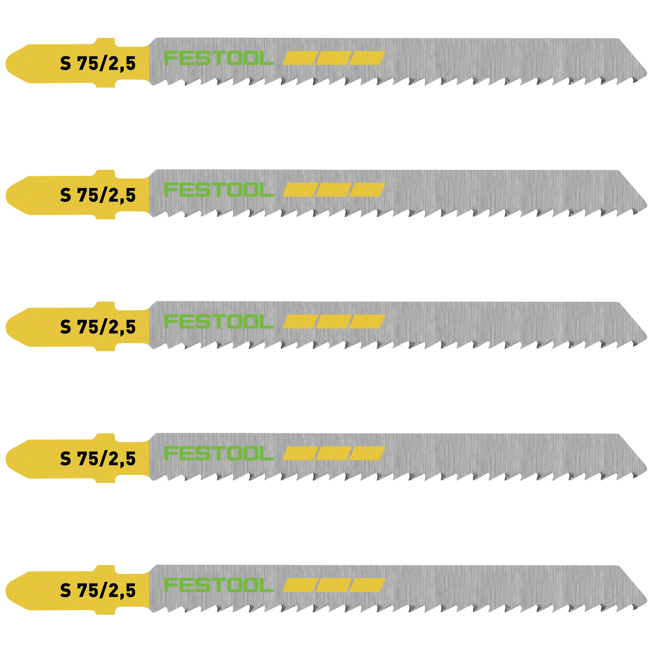 Buy Festool Jigsaw blade WOOD FINE CUT S 75/2,5/5 204256 from Power Tool Services - Image 1 | Best Price