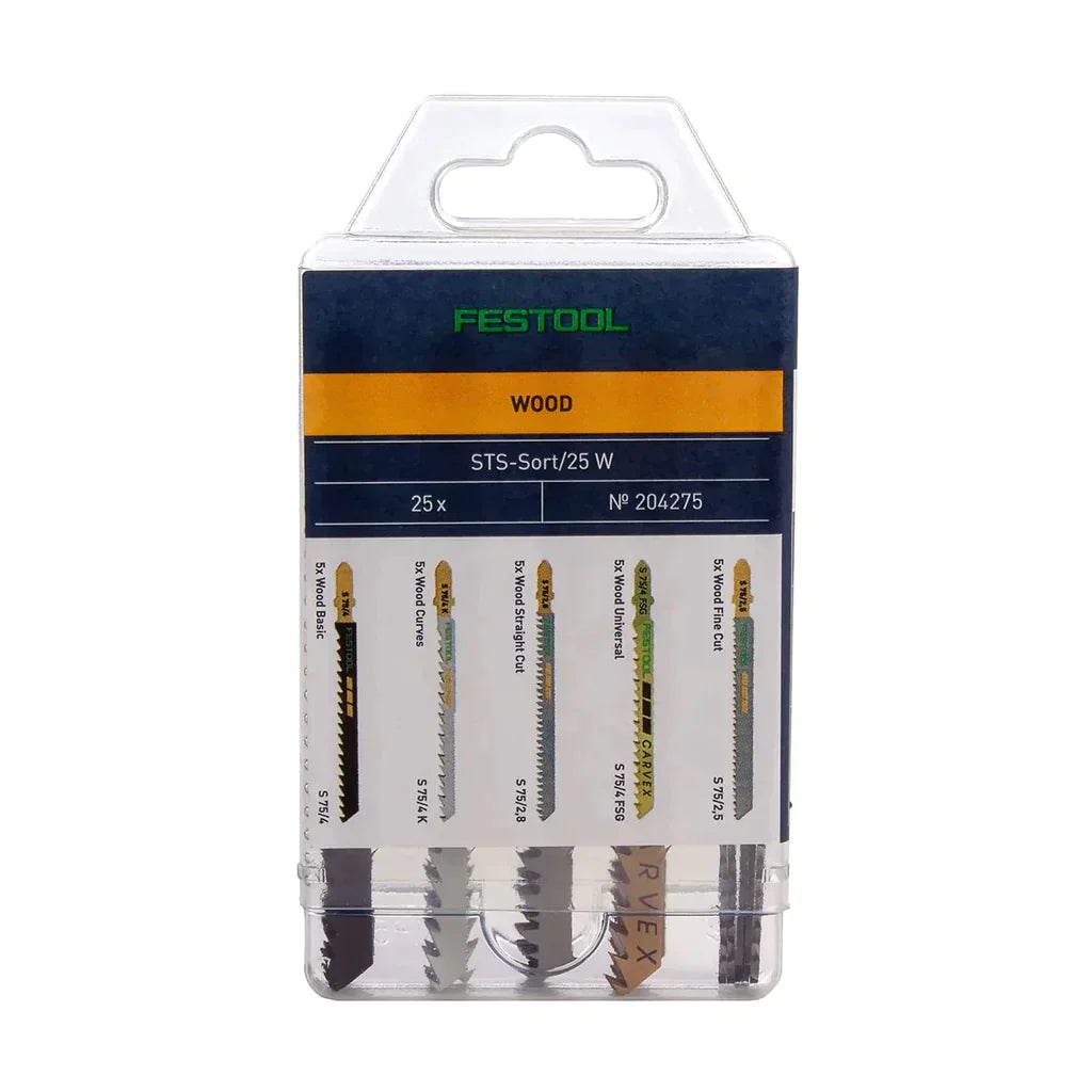 Buy Festool Jigsaw blade set STS-Sort/25 W 204275 from Power Tool Services - Image 1 | Best Price