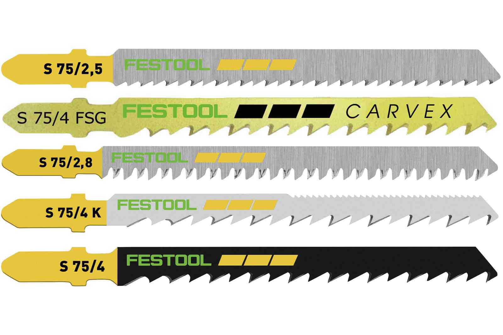 Buy Festool Jigsaw blade set STS-Sort/25 W 204275 from Power Tool Services - Image 2 | Best Price