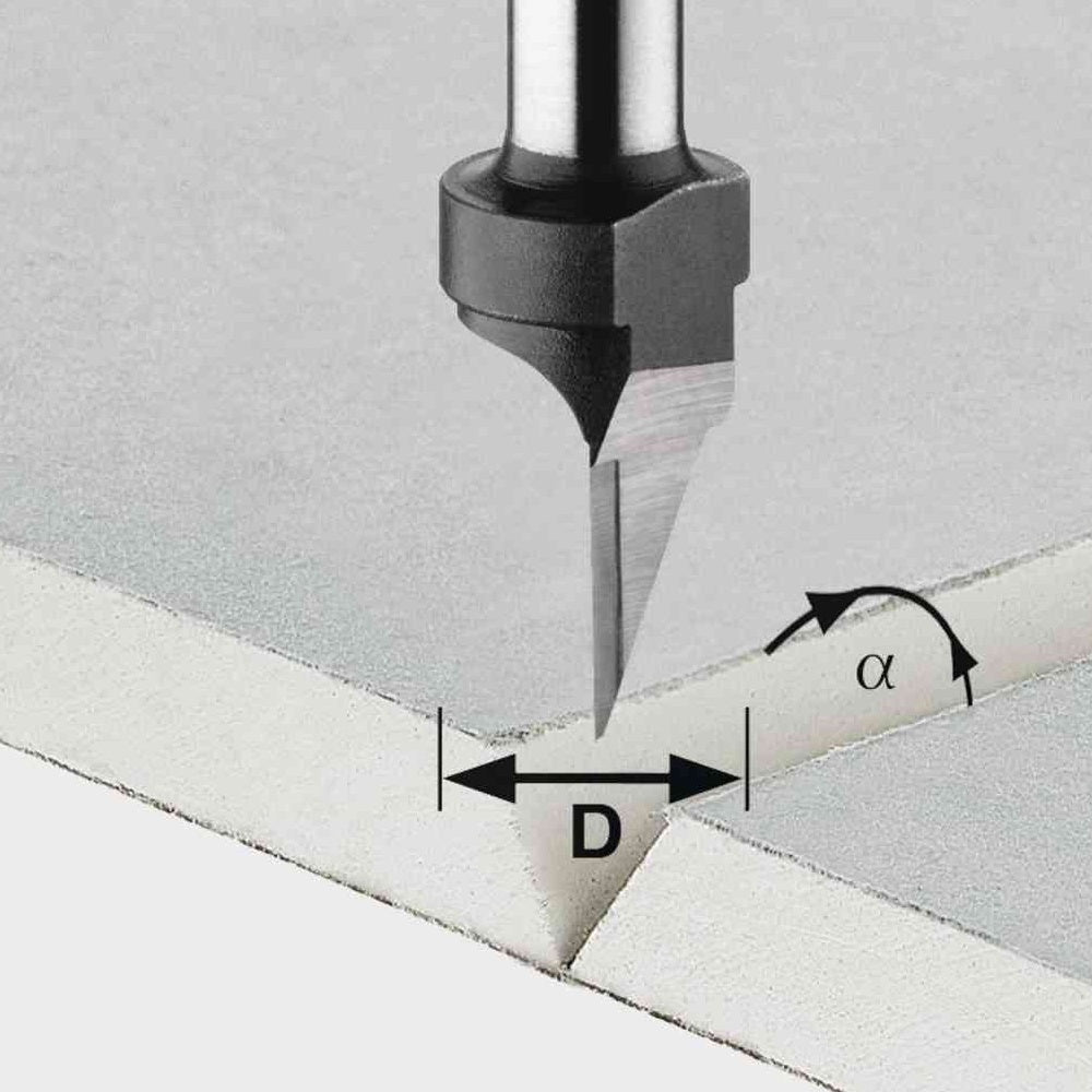 Buy Festool Plasterboard V-groove cutter HW S8 D12,5/45° 491000 from Power Tool Services - Image 1 | Best Price