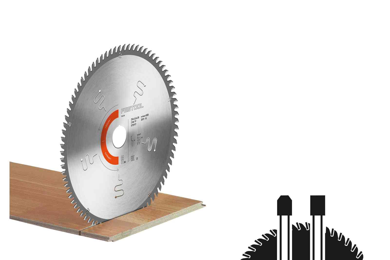 Buy Festool Saw blade LAMINATE/HPL HW 254x2,4x30 TF80 L 575977 from Power Tool Services - Image 2 | Best Price