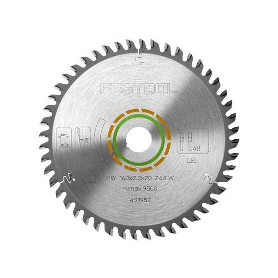 Buy Festool Saw blade WOOD FINE CUT HW 160x2,2x20 W48 491952 from Power Tool Services - Image 1 | Best Price