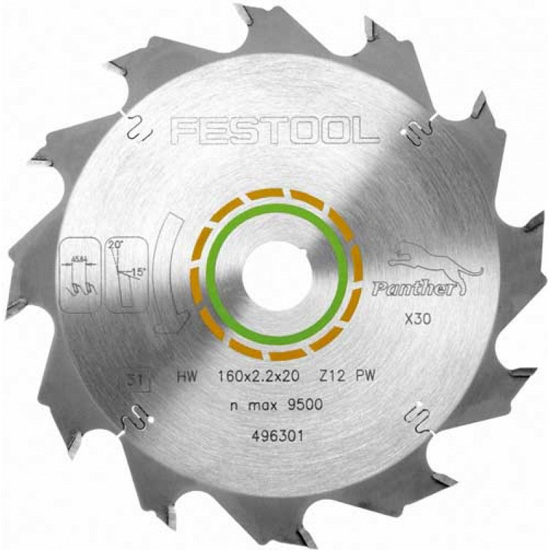 Buy Festool Saw blade WOOD RIP CUT HW 160x2,2x20 PW12 496301 from Power Tool Services - Image 1 | Best Price