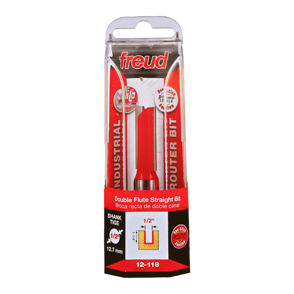Buy Freud 12-11850 12.7 x 31.8mm Straight Bit 1/2 Shank 12-11850P from Power Tool Services - Image 1 | Best Price