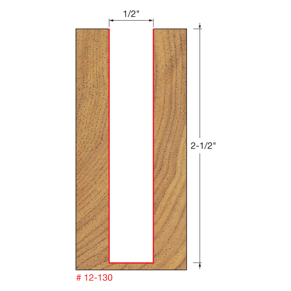 Buy Freud 12-13050 12.7 x 63.5mm Straight Bit 1/2 Shank 12-13050P from Power Tool Services - Image 3 | Best Price