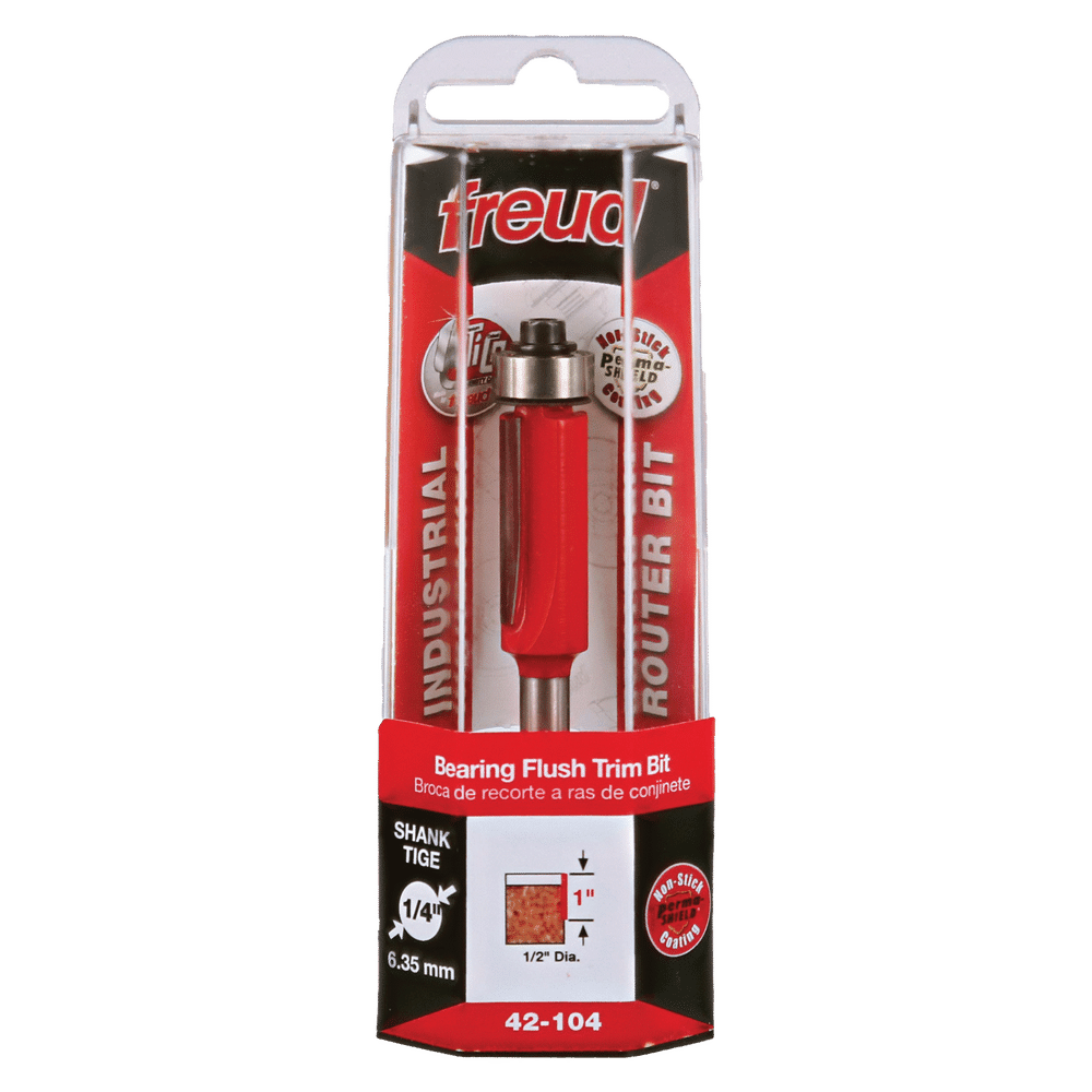 Buy Freud 12.7 x 12.7mm Flush Trim Bit c/w Bearing 1/4 Shank 42-10425P from Power Tool Services - Image 1 | Best Price