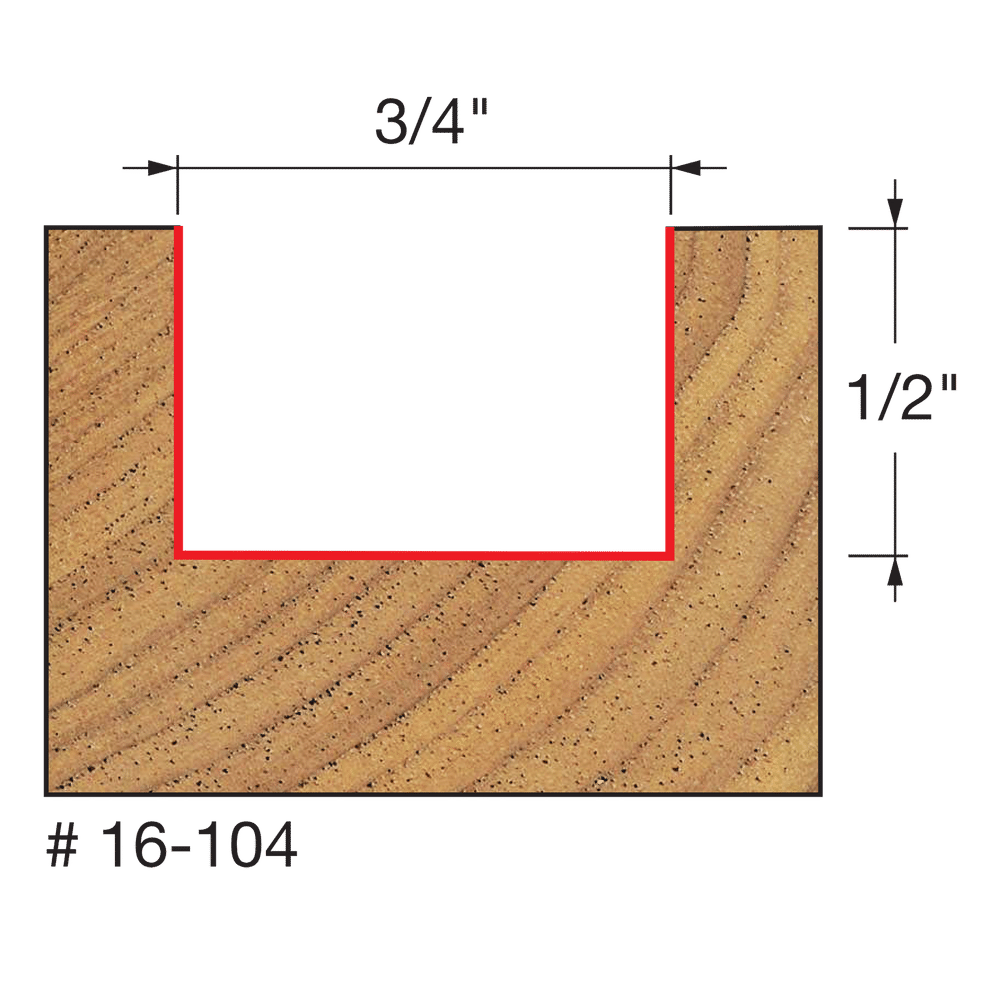 Buy Freud 16-10425 19 x 12.5mm Mortising Bit 1/4 Shank 16-10425P from Power Tool Services - Image 3 | Best Price