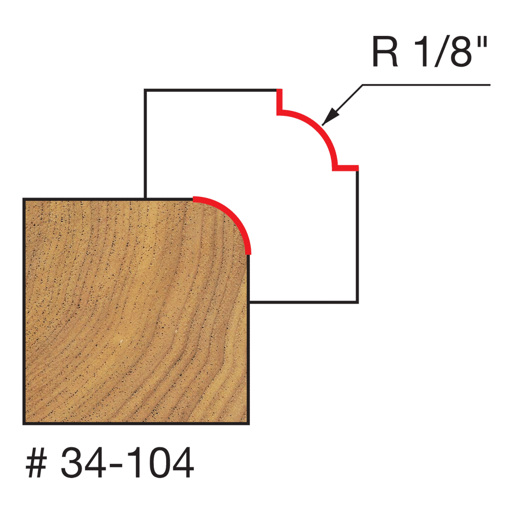 Buy Freud 19.0 x 12.7mm x 3.2 ø Round Over Bit 1/4 Shank 34-10425P from Power Tool Services - Image 4 | Best Price