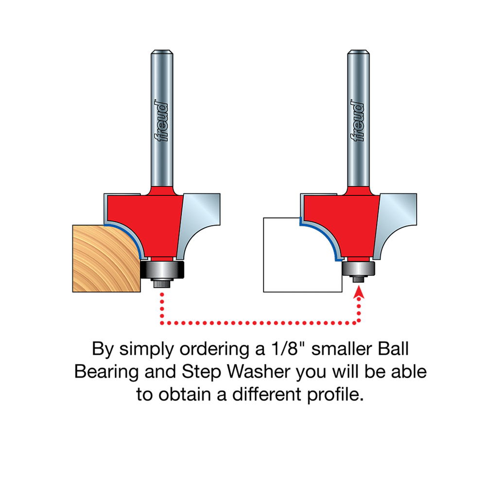 Buy Freud 19.0 x 12.7mm x 3.2 ø Round Over Bit 1/4 Shank 34-10425P from Power Tool Services - Image 3 | Best Price