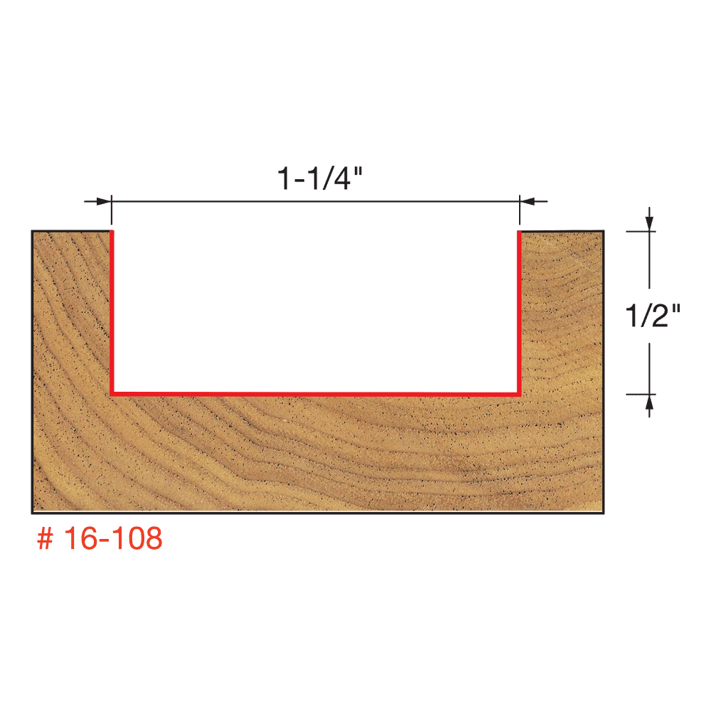 Buy Freud 31.75 x 12.1mm Spoilboard Surfacing & Mortising Bit 1/2 Shank 16-10850P from Power Tool Services - Image 3 | Best Price