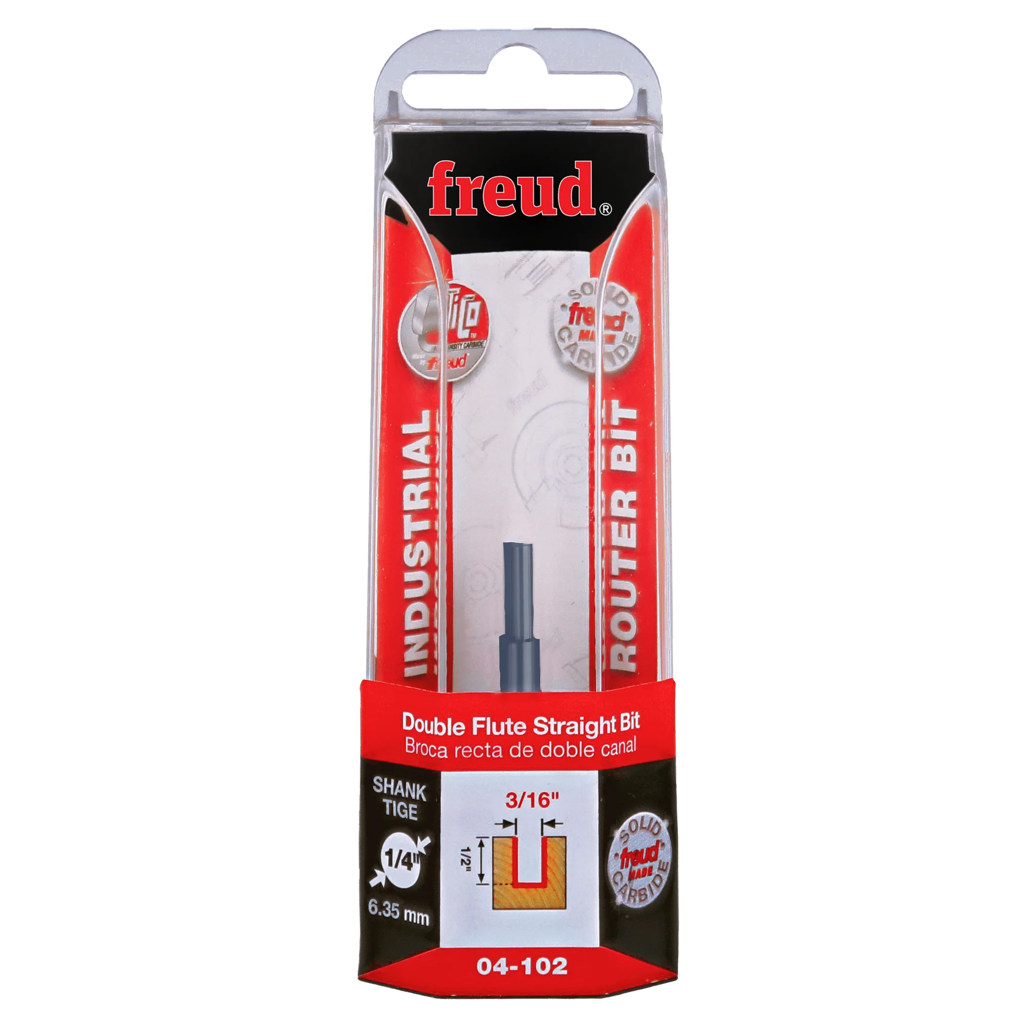Freud Double flute straight bit 04-10225P (Router Bit 4.8 12.7 6.35 Z 2) Power Tool Services