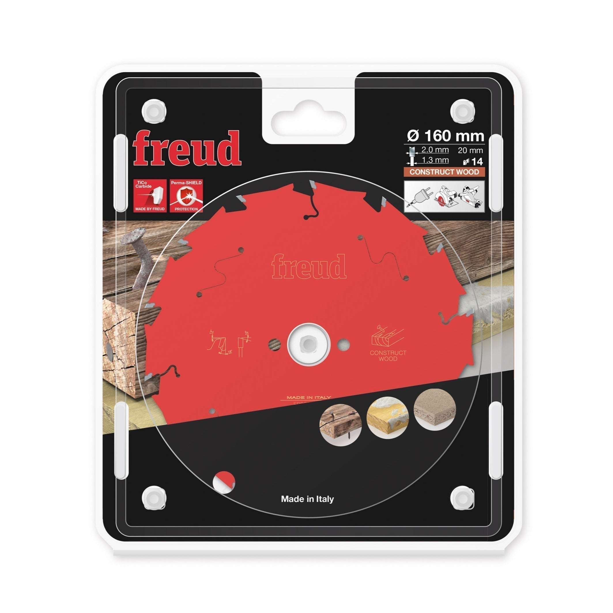 Buy Freud TCT Circular Saw Blade 160MM X 2.0 X B20MM X 14T FR06C001H from Power Tool Services - Image 1 | Best Price