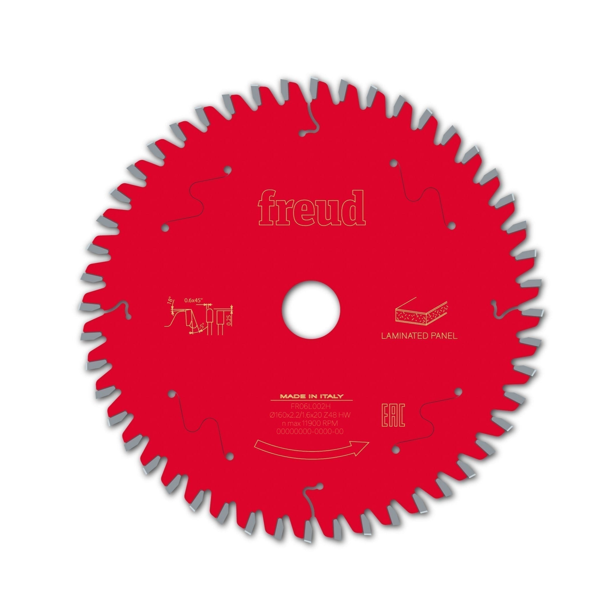 Buy Freud TCT Circular Saw Blade 160MM X 2.2 X B20MM X 48T FR06L002H from Power Tool Services - Image 2 | Best Price