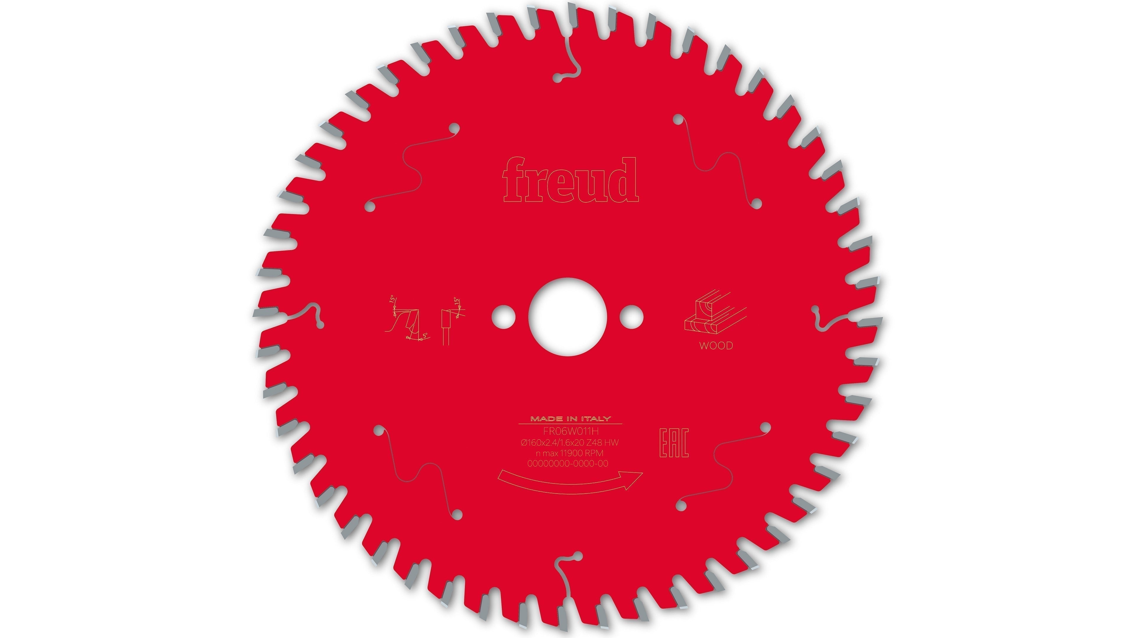 Buy Freud TCT Circular Saw Blade 160MM X 2.4 X B20MM X 48T FR06W011H from Power Tool Services - Image 2 | Best Price