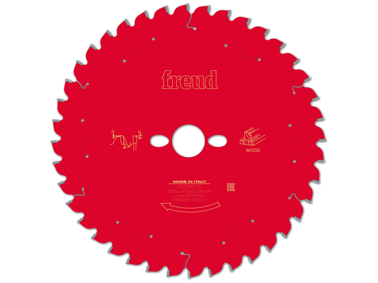 Buy Freud TCT Circular Saw Blade 250MM X 2.4 X 30MM X 60T FR23W002M from Power Tool Services - Image 2 | Best Price