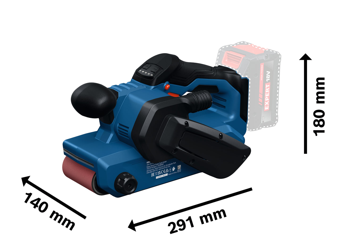 Bosch Professional Cordless Belt Sander GBS 18V-75 06012C2080 - Power Tool Services