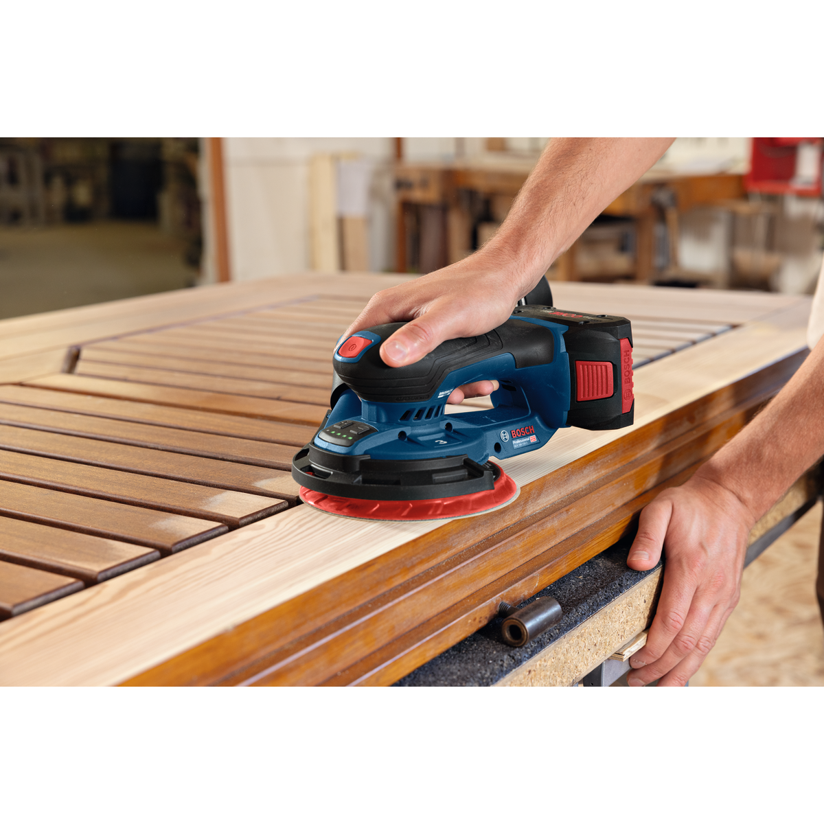 Bosch Professional Cordless Random Orbit Sander GEX 18V-150-3 0601372904 10 - Power Tool Services